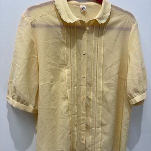 Yellow female Guayabera blouse
